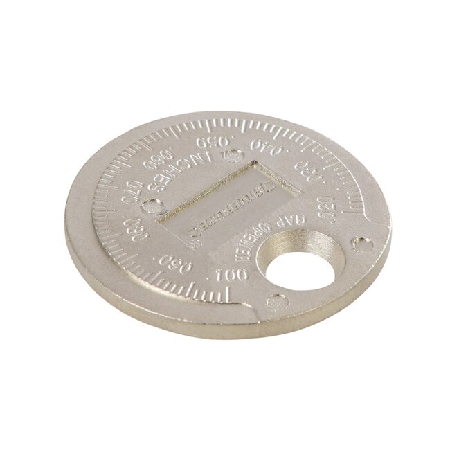 Silverline Ronde voelermaat 0,5 tot 2,55 mm - staal - zilver - meten en afstellen elektrodeafstand - voor bougies en auto