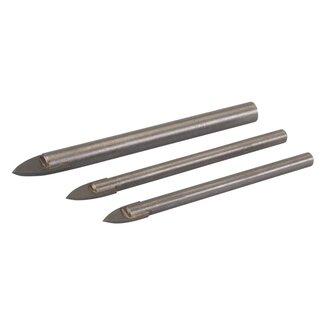 Silverline Tegels en Glas Boorkoppen Set - Ø 5, 6 en 8 mm - 3 delig