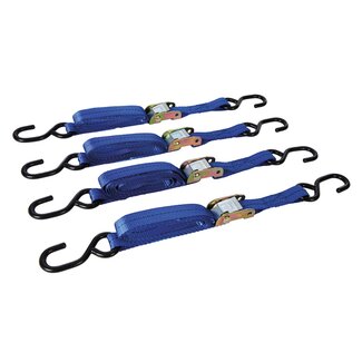 Silverline Spanbanden met ratelgesp - weerbestendig - 2 meter - set van 4