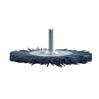 Silverline Schuurwiel voor boormachine - nylon met siliciumcarbide - ontbramen, vonkvrij - 100 mm - 6 mm schacht - metaal en hout