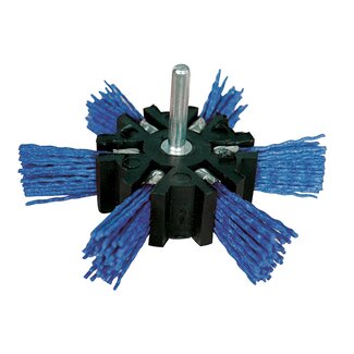 Silverline komborstel - nylon - fijn, vonkvrij schuren - diameter 100 mm, schacht 6 mm - voor boormachine, metaal en hout