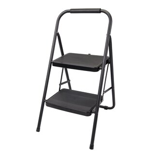 Silverline Inklapbare trapladder - 2 treden - antislip - soft-grip handvat - 79,5 x 39 x 4 cm