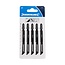 Silverline Decoupeerzaagbladen - Hout - Gehoekte Tanden - Bajonetaansluiting - 5 stuks