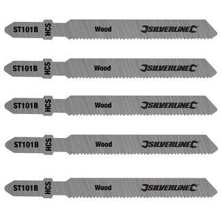 Silverline Decoupeerzaagbladen voor Hout - ST101B - 5 stuks