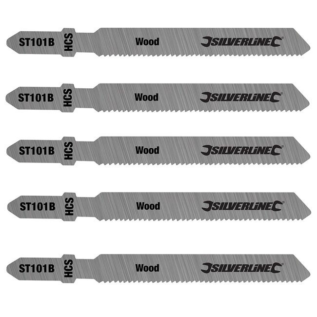 Silverline Decoupeerzaagbladen voor Hout - ST101B - 5 stuks