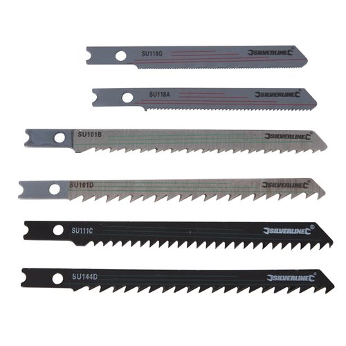 Silverline Decoupeerzaagbladen Set - Metaal en Hout - U-Schacht - 30 Delig Silverline Decoupeerzaagbladen Set - Metaal en Hout - U-Schacht - 30 Delig