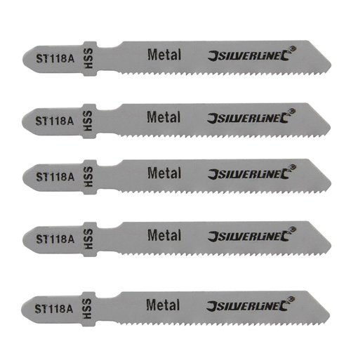 Silverline Decoupeerzaagbladen voor Metaal - ST118A - 5 stuks Silverline Decoupeerzaagbladen voor Metaal - ST118A - 5 stuks