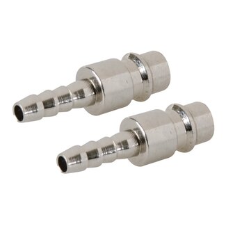 Silverline Luchtslangkoppeling - 8 mm - Bajonet - 2 stuks - Gepolijst - 40 mm lengte