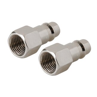 Silverline Euro Luchtslang Bajonetkoppeling - Vrouwelijke Draad 1/4 inch BSP - 2 stuks