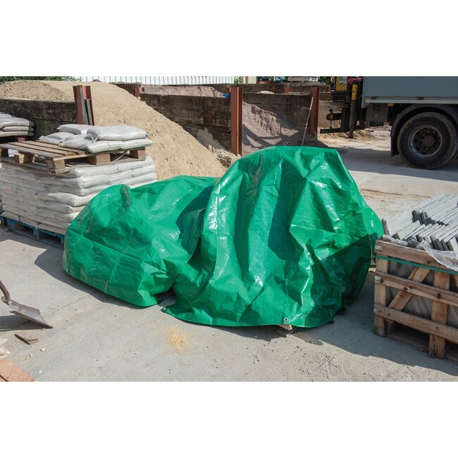 Silverline afdekzeil - polyethyleen - 200 x 300 cm - 140 g/m² - water-, uv- en schimmelbestendig - voor aanhanger en lading