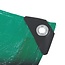 Silverline Dekzeil extra sterk - polyethyleen 140 g/m2 - waterdicht, scheurvast, UV-bestendig - 3 x 4 meter - groen - aanhanger