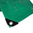 Silverline Dekzeil extra sterk - polyethyleen 140 g/m2 - waterdicht, scheurvast, UV-bestendig - 3 x 4 meter - groen - aanhanger