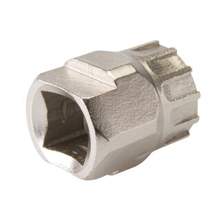 Silverline cassetteafnemer borgring - 12 tanden - 23,4 mm - chroom-vanadium staal - mat chroom - demontage fietscassettes