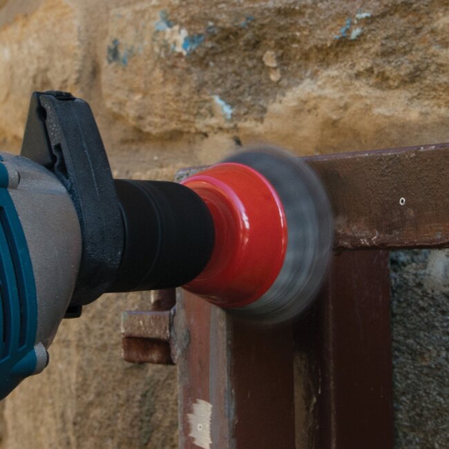 Silverline Komborstel - getordeerd staaldraad - roest verwijderen - diameter 7,5 cm - staalkleur - boormachine - schacht 6 mm, 3 cm