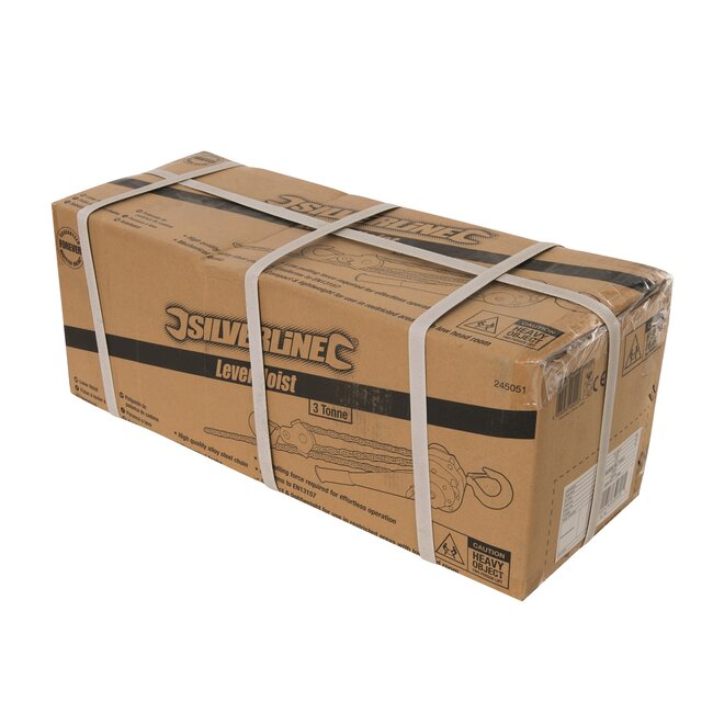 Silverline Rateltakel - 3000 kg - Compact en Lichtgewicht - 1,5 m Takelhoogte - Gegalvaniseerde Kettingen