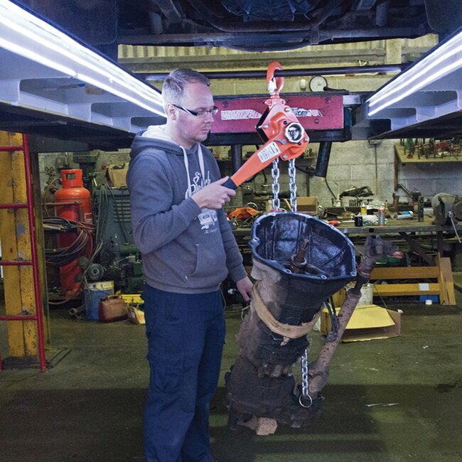 Silverline Rateltakel - 3000 kg - Compact en Lichtgewicht - 1,5 m Takelhoogte - Gegalvaniseerde Kettingen