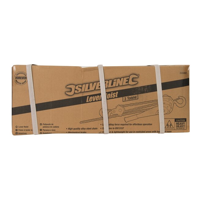 Silverline Rateltakel - 3000 kg - Compact en Lichtgewicht - 1,5 m Takelhoogte - Gegalvaniseerde Kettingen