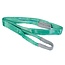 Silverline Hijsband met versterkte ogen - polyester - 2 ton draagkracht - 200 cm - groen - voor hijsen in bouw en logistiek