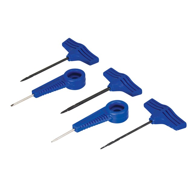 Silverline Handboor- en priemenset - 5-delig - T-handvaten - Diverse maten