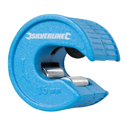 Silverline Pijpsnijder - Verzinkt - Ø 15 mm - Blauw Silverline Pijpsnijder - Verzinkt - Ø 15 mm - Blauw