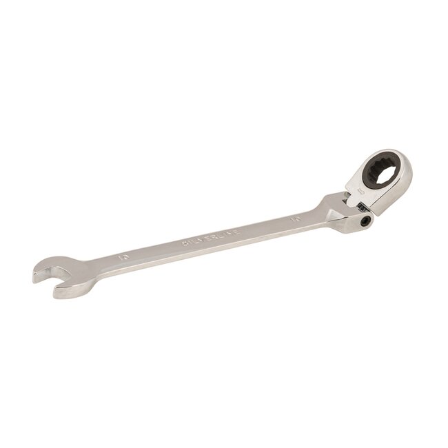 Silverline Flexibele steek- en ringratelsleutel - 10 mm - 180° kantelbare kop - Roestbestendig