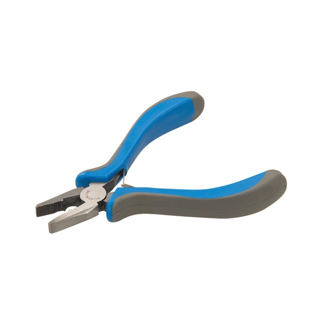 Silverline Mini combinatietang - gehard carbon staal - 120 mm - soft-grip handvaten