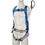 Silverline veiligheidsharnas set met vallijn - polyester/staal - met valdemper verstelbaar 81-119 cm - blauw - hoogtewerk