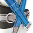 Silverline veiligheidsharnas set met vallijn - polyester/staal - met valdemper verstelbaar 81-119 cm - blauw - hoogtewerk