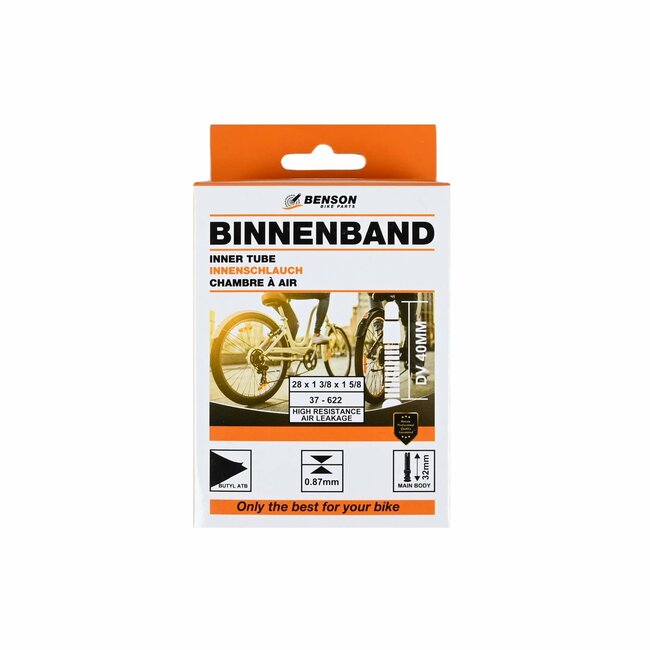 Benson Binnenband - Butyl - 28 inch - Dunlop ventiel - 40 mm - Zwart