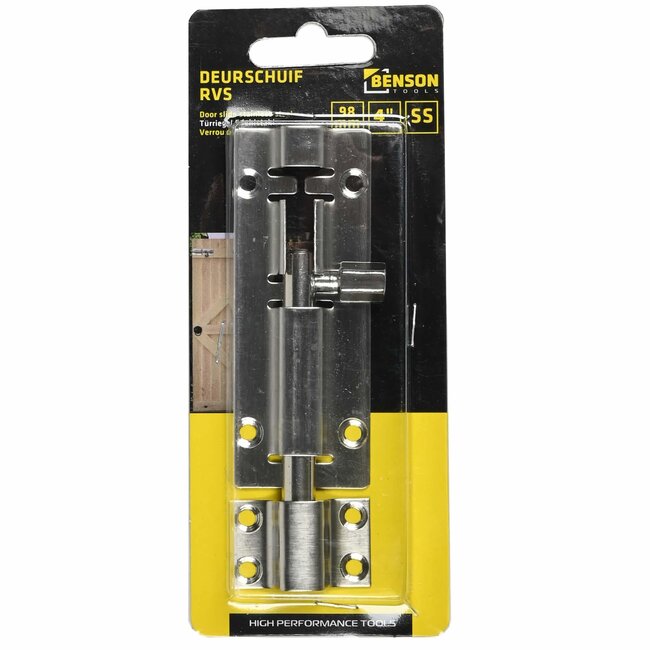 Benson Deurschuif profielgrendel - roestvrij staal - 100 mm