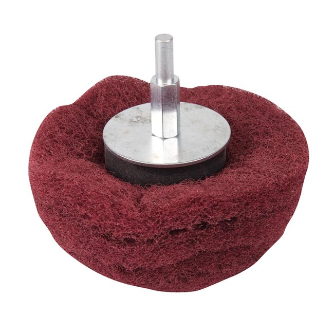 Silverline Schuurmop boormachine - koepelvorm - nylon - diameter 100 mm - korrel 240 - schuren en reinigen van hout en metaal