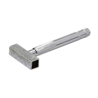 Silverline slijpwielafrichter - diamantkop 40 x 10 mm - vlakmaken en balanceren - grijs - gekarteld handvat - voor slijpwielen
