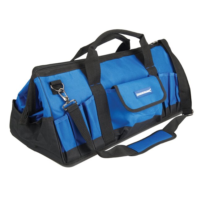 Silverline Gereedschapstas met harde bodem - 22 vakken - 60 cm - Verstelbare schouderband