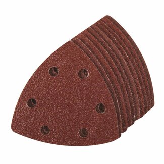 Silverline Driehoekige klittenband schuurvellen - korrel 240 - hout - 90 mm - 10 stuks
