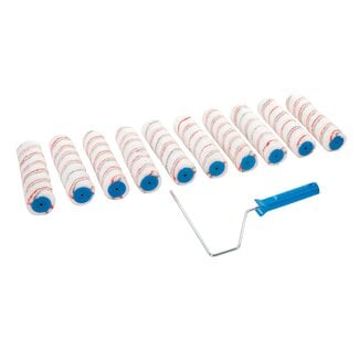 Silverline Verfbeugel met 10 acryl rollers - ergonomisch handvat - 254 mm