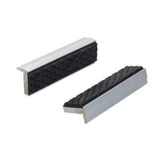 Silverline magnetische bankschroefkaken - aluminium met rubber - beschermt delicate materialen - 100 mm - zwart - set van 2