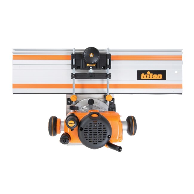 Triton geleiderailsadapter voor bovenfrees - verchroomd en slagvast kunststof - snelkoppeling - chroomkleurig - voor groeven