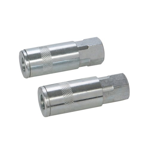 Silverline Perslucht Snelkoppeling - 1/4 inch BSP - 2 stuks Silverline Perslucht Snelkoppeling - 1/4 inch BSP - 2 stuks