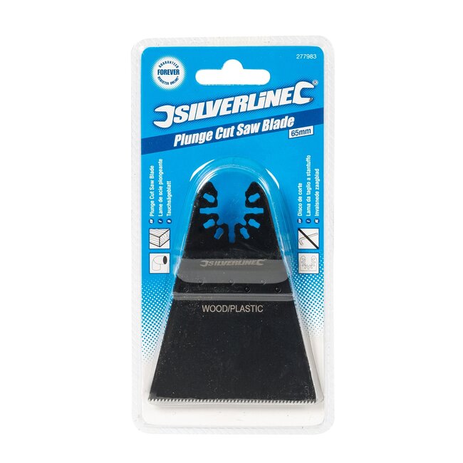 Silverline Multitool invalzaagblad - bimetaal - open rug - 6,5 cm - mat - voor hout, kunststof en zachte materialen