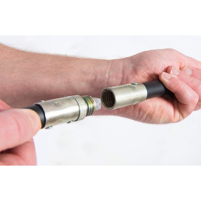 Silverline rioolontstoppingsstangen set - polypropyleen - dubbele wormschroef - stangen 92 cm - zwart - 12-delig - afvoer en riool