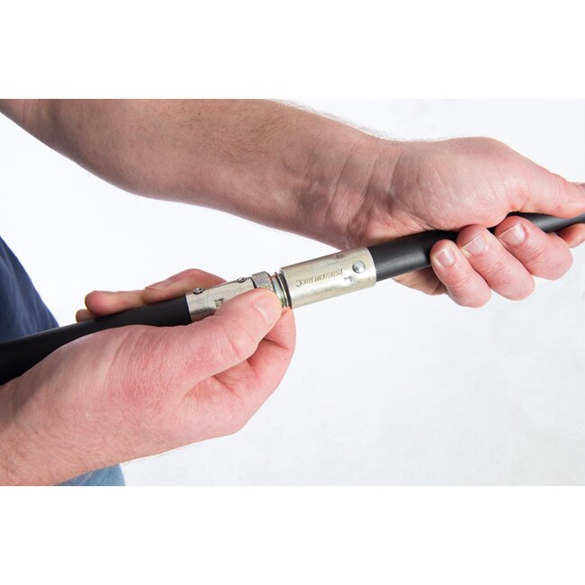 Silverline rioolontstoppingsstangen set - polypropyleen - dubbele wormschroef - stangen 92 cm - zwart - 12-delig - afvoer en riool