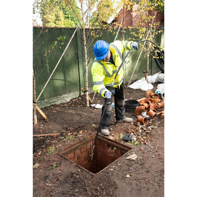 Silverline rioolontstoppingsstangen set - polypropyleen - dubbele wormschroef - stangen 92 cm - zwart - 12-delig - afvoer en riool