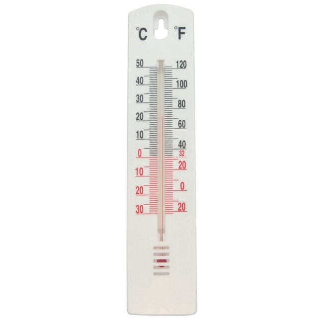 Task Plastic Muur Thermometer - Meetbereik -40 Graden t/m 50 Graden