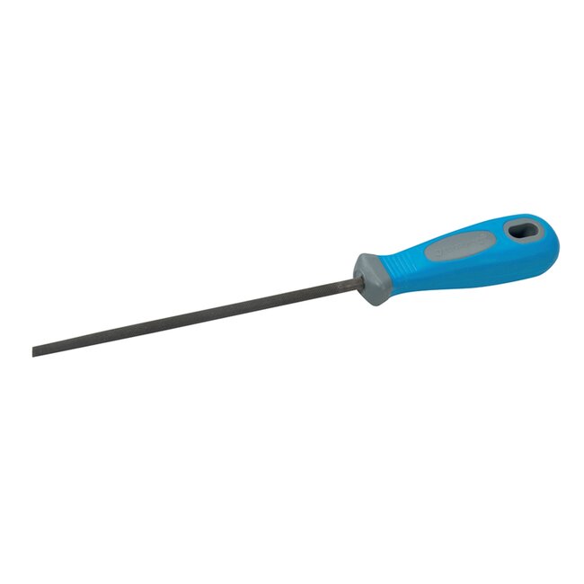 Silverline Ronde vijl - halfzoet - gehard staal - 250 mm - soft-grip handvat