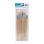Silverline Penselenset - Platte en Ronde Punten - 12-delig - Natuurlijk Hout - Pure Haren