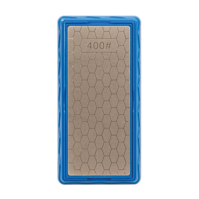 Silverline Dubbelzijdige diamantslijpsteen - grof 400 en fijn 1000 korrel - antislip voet - 90 x 180 x 34 mm