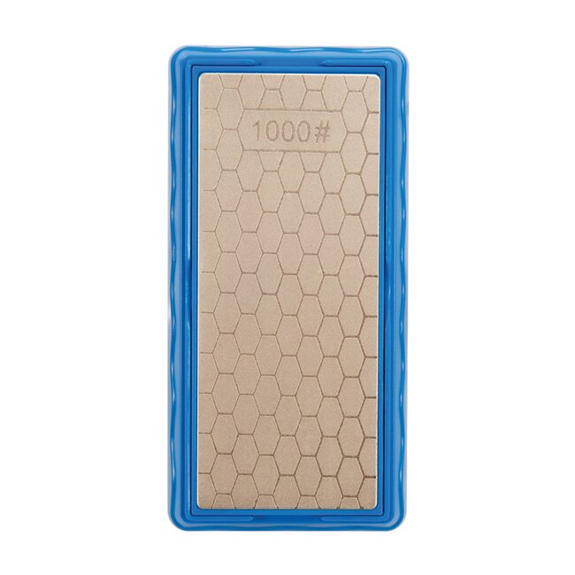 Silverline Dubbelzijdige diamantslijpsteen - grof 400 en fijn 1000 korrel - antislip voet - 90 x 180 x 34 mm