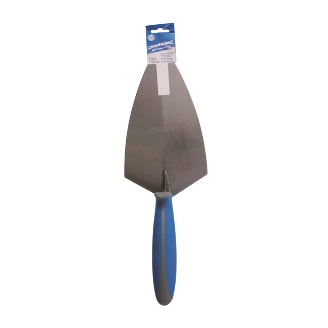 Silverline Metseltroffel - koolstofstaal - softgrip handvat en vingerbescherming - 280 x 150 mm - gepolijst staal - metselwerk