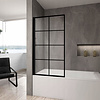 REA Lagos Decor Badwand / Badscherm - 70 x 140 cm - 5 mm - Mat Zwart REA Lagos Decor Badwand / Badscherm - 70 x 140 cm - 5 mm - Mat Zwart