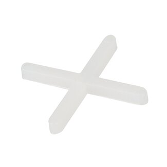 Silverline tegelkruisjes - kunststof - 2 mm voegbreedte, overlijmbaar - wit - 1000 stuks - voor 15 cm tegels